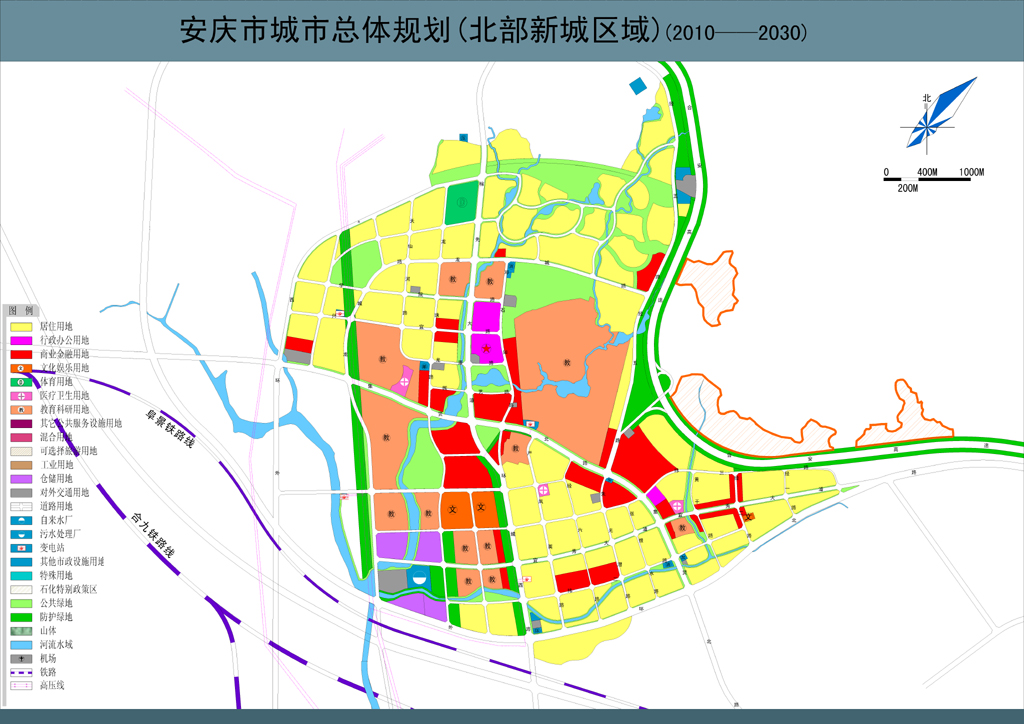 北部新城规划图_宜秀区招商中心_安庆市信息公开专栏